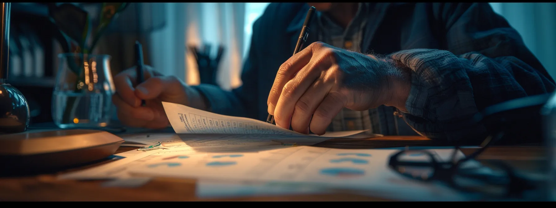 a person carefully examining a detailed chart comparing guaranteed income streams and potential fees of different annuities.