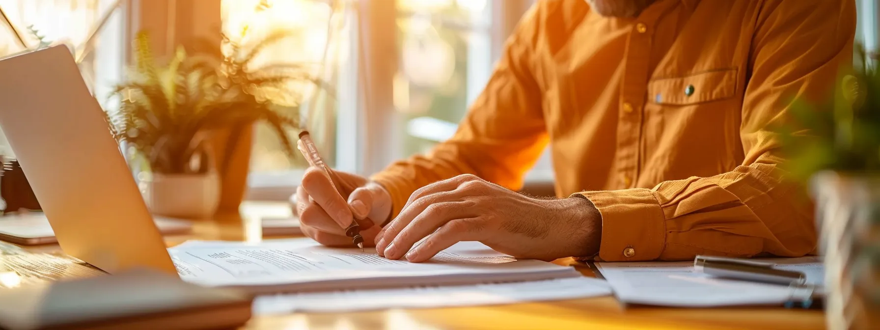 a person reviewing and analyzing a detailed term life insurance policy document.